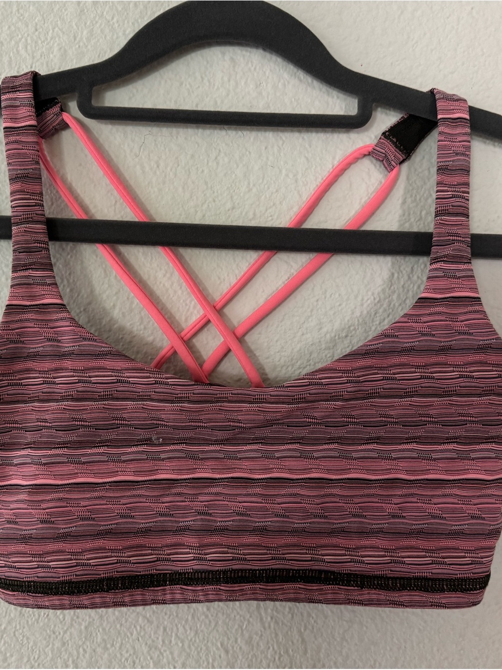 lululemon athletica Pink Strappy Crossback Sports Bra